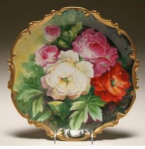 Limoges Coronet handpainted porcelain display wall plate